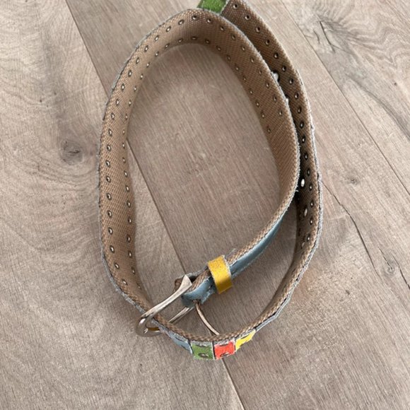 Multicoloured Leather Belt - Picture 1 of 3